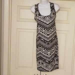 Sexy Midi Bodycon Black and White Dress size L
